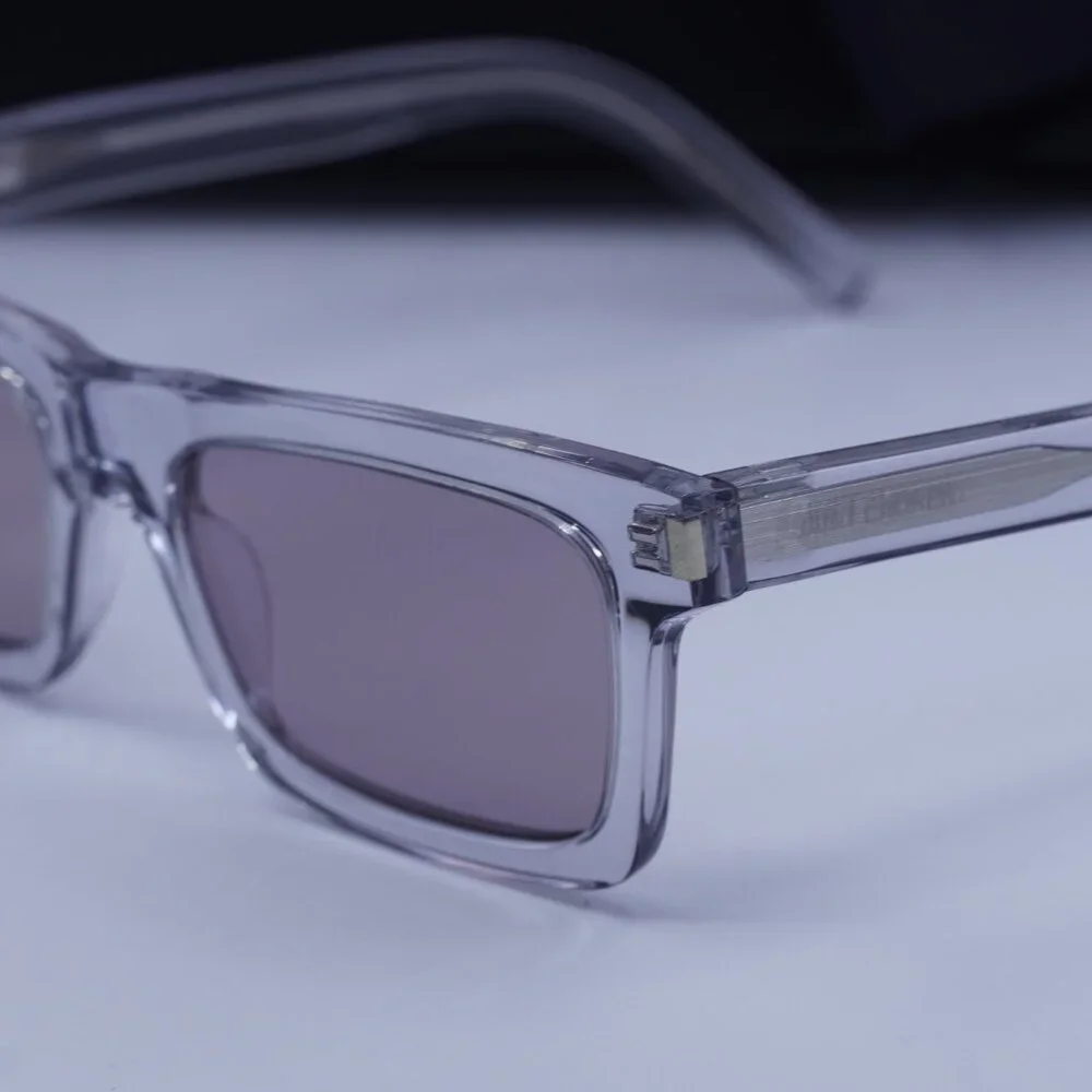 Saint Laurent SL461 BETTY 013 Rectangle Sunglasses - Grey/Violet - Picture 2 of 12